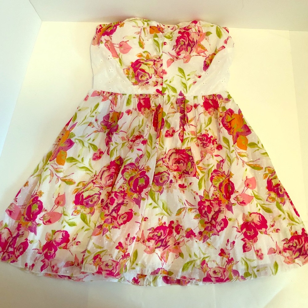 Strapless rose sundress